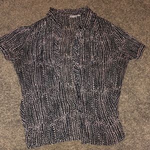 Women’s Black pink and white polka dot blouse